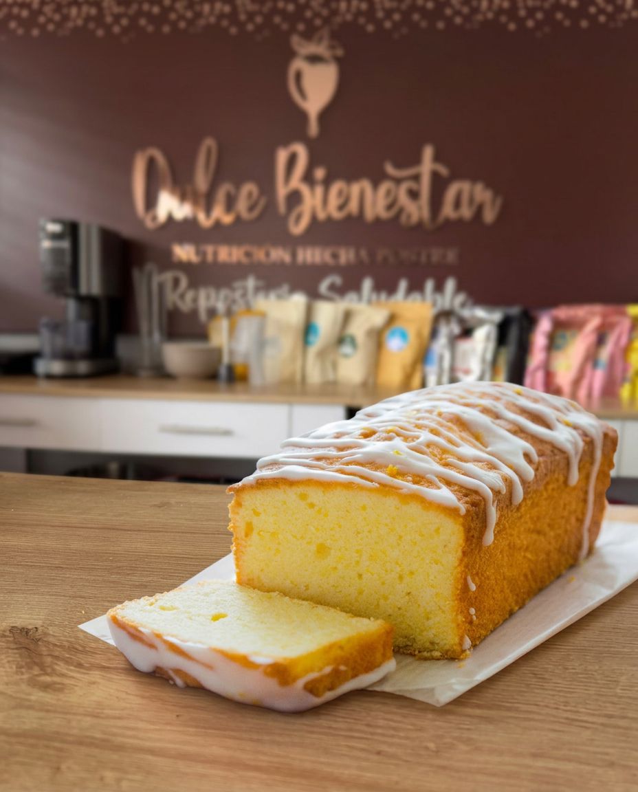Budín de limón y semillas de amapola con glaseado